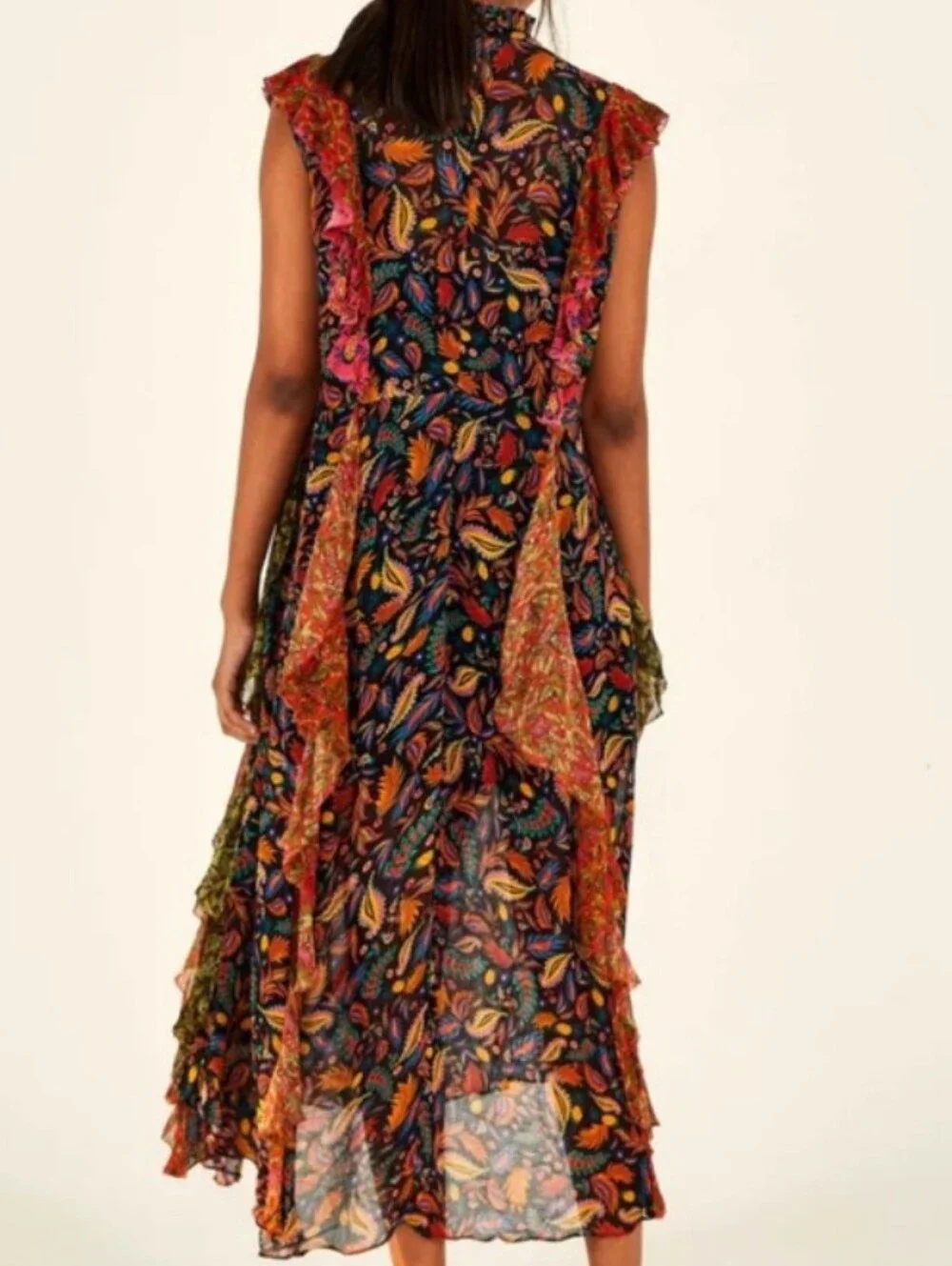 NWT Farm Riomixed Mini Prints Midi Dress Size M - Picture 12 of 12